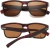 Солнцезашитные очки DUBERY коричневые / красные